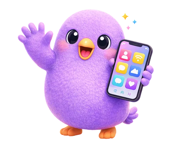 Mascot with Phone